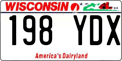 WI license plate 198YDX