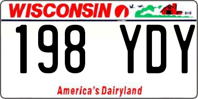 WI license plate 198YDY