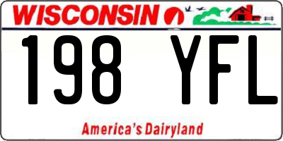 WI license plate 198YFL