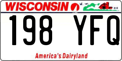 WI license plate 198YFQ