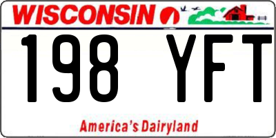 WI license plate 198YFT
