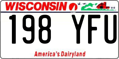 WI license plate 198YFU