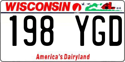 WI license plate 198YGD