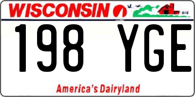 WI license plate 198YGE