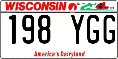 WI license plate 198YGG