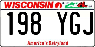 WI license plate 198YGJ