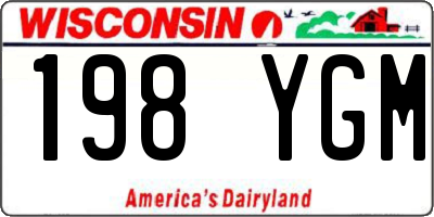 WI license plate 198YGM