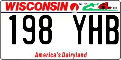WI license plate 198YHB