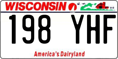 WI license plate 198YHF