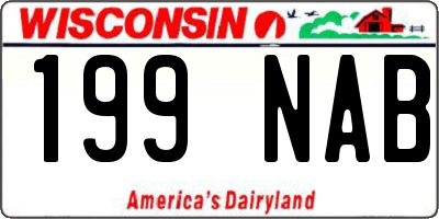 WI license plate 199NAB