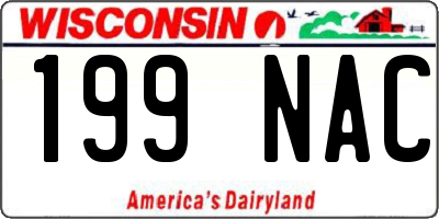 WI license plate 199NAC