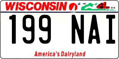 WI license plate 199NAI