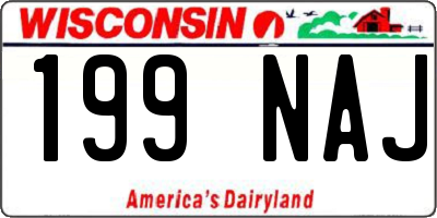 WI license plate 199NAJ