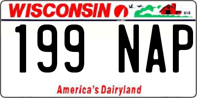 WI license plate 199NAP