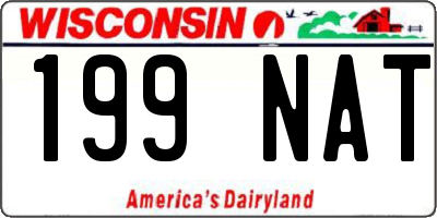 WI license plate 199NAT