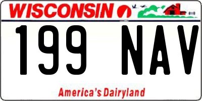 WI license plate 199NAV