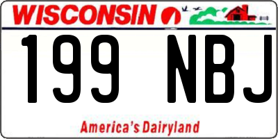 WI license plate 199NBJ