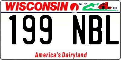 WI license plate 199NBL