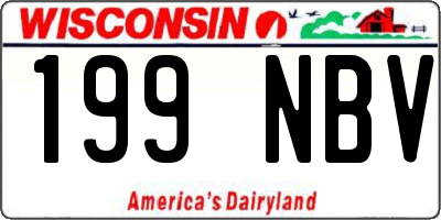WI license plate 199NBV