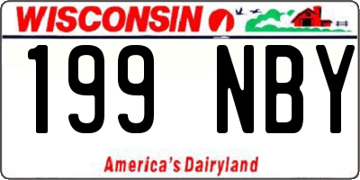 WI license plate 199NBY