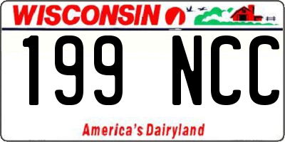 WI license plate 199NCC