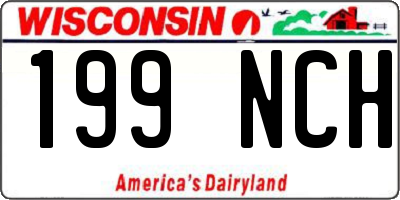 WI license plate 199NCH