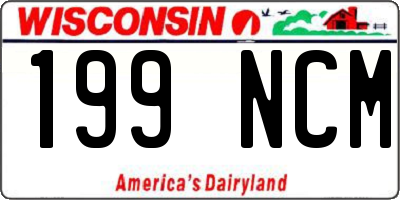 WI license plate 199NCM