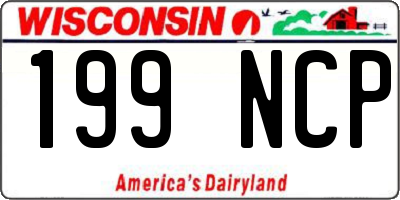 WI license plate 199NCP