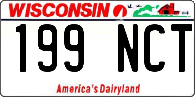 WI license plate 199NCT