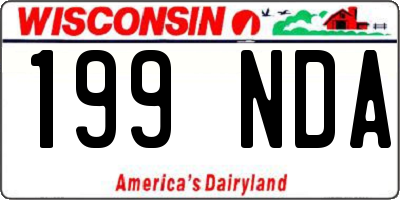 WI license plate 199NDA