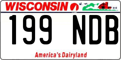WI license plate 199NDB