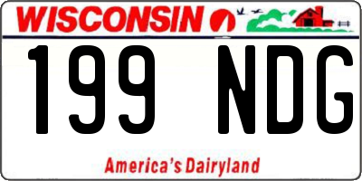 WI license plate 199NDG