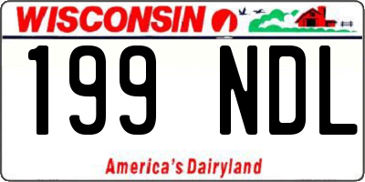 WI license plate 199NDL