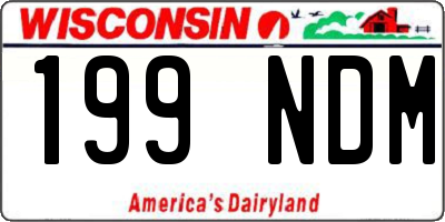 WI license plate 199NDM