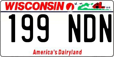 WI license plate 199NDN