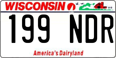 WI license plate 199NDR
