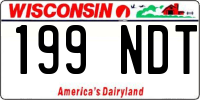 WI license plate 199NDT