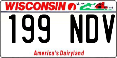 WI license plate 199NDV