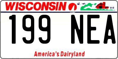 WI license plate 199NEA