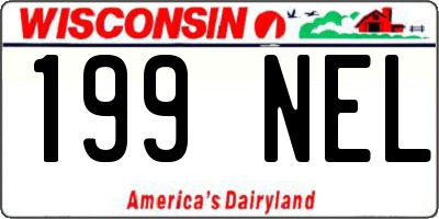 WI license plate 199NEL