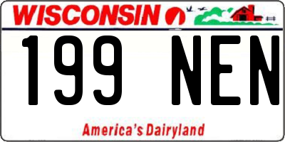 WI license plate 199NEN