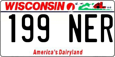 WI license plate 199NER
