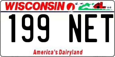 WI license plate 199NET