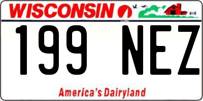 WI license plate 199NEZ