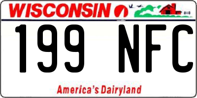 WI license plate 199NFC