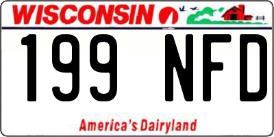WI license plate 199NFD