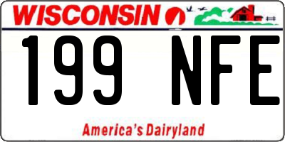 WI license plate 199NFE