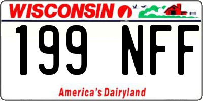 WI license plate 199NFF
