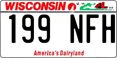 WI license plate 199NFH
