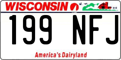 WI license plate 199NFJ
